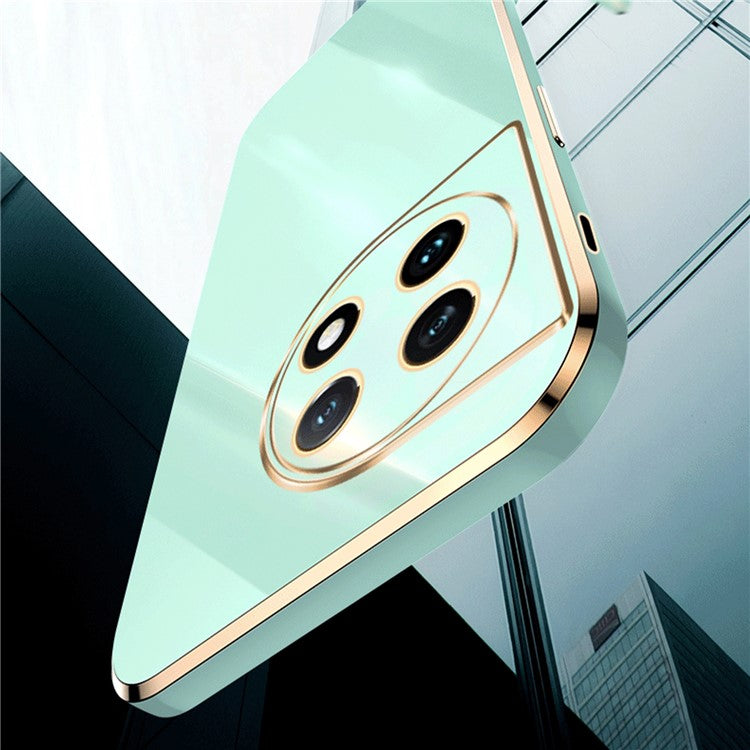 XINLI TPU Phone Case for OnePlus 11 5G , Full Lens Protection Electroplating Edge Phone Cover - Cyan