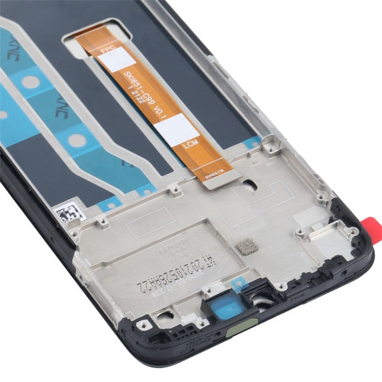 For Realme C25Y Grade S OEM IPS LCD Screen and Digitizer Assembly + Frame Replace Part (without Logo)