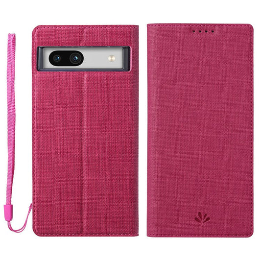 VILI DMX Series for Google Pixel 7a Card Slots Phone Case Mobile Phone PU Leather Stand Cover - Rose