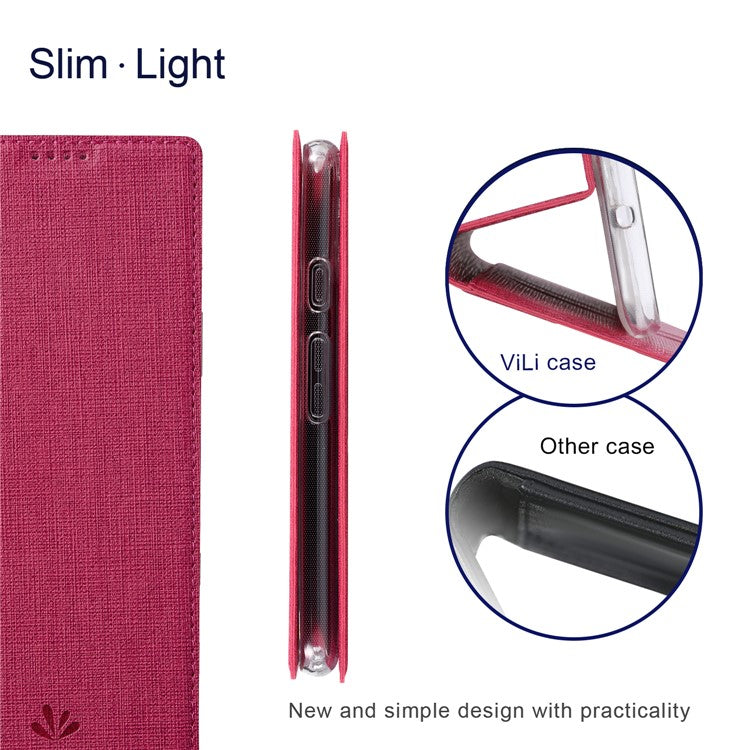 VILI DMX Series for Google Pixel 7a Card Slots Phone Case Mobile Phone PU Leather Stand Cover - Rose