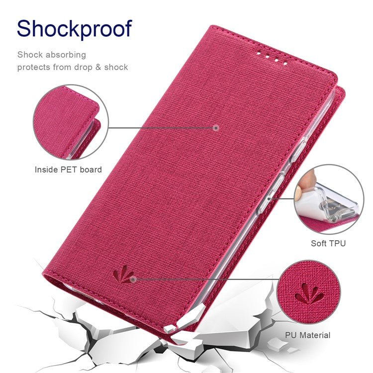 VILI DMX Series for Google Pixel 7a Card Slots Phone Case Mobile Phone PU Leather Stand Cover - Rose