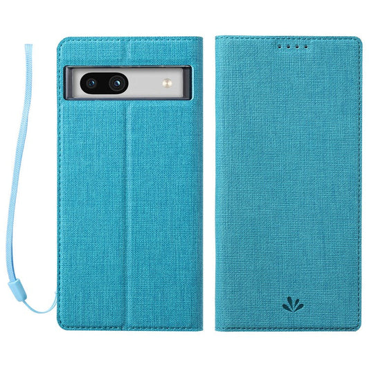 VILI DMX Series for Google Pixel 7a Card Slots Phone Case Mobile Phone PU Leather Stand Cover - Blue