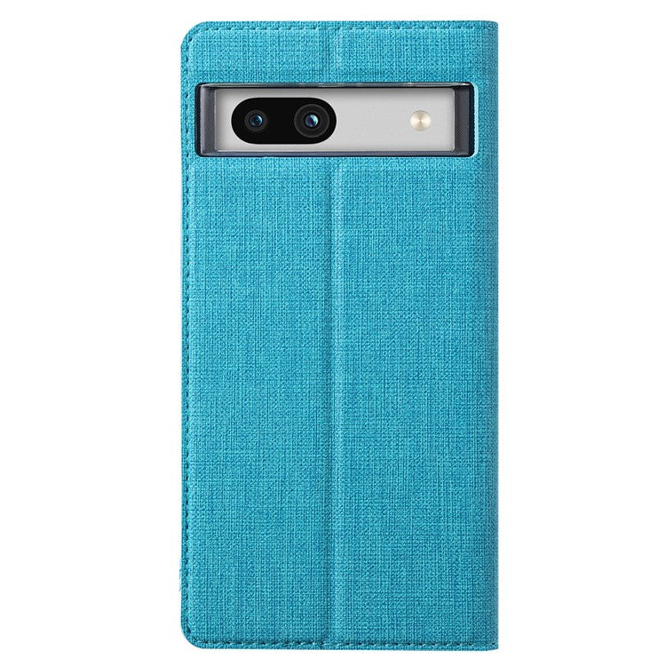 VILI DMX Series for Google Pixel 7a Card Slots Phone Case Mobile Phone PU Leather Stand Cover - Blue