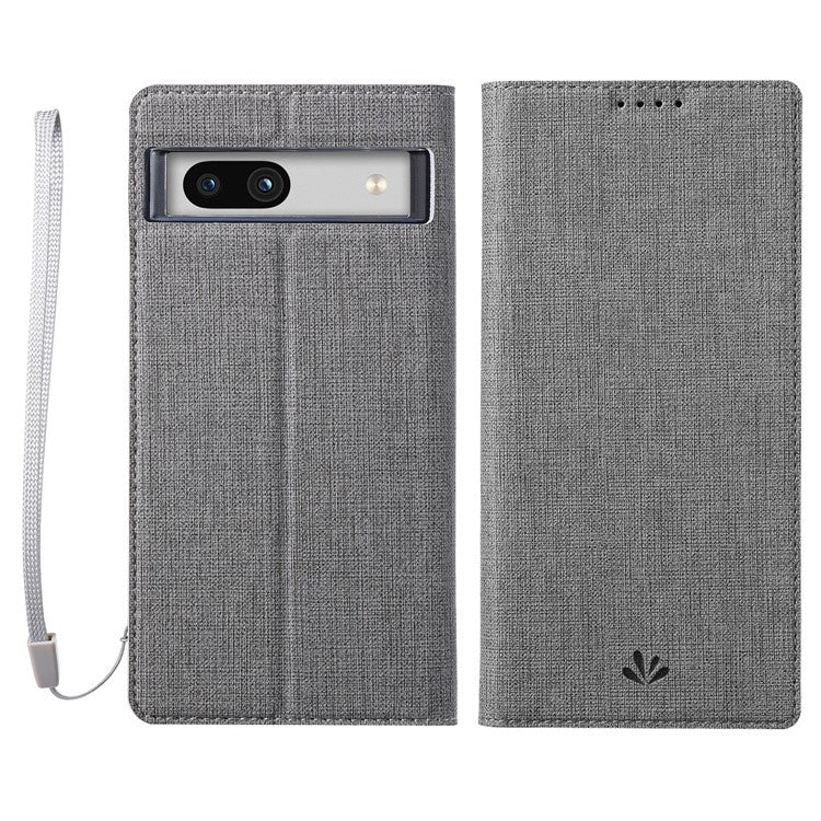 VILI DMX Series for Google Pixel 7a Card Slots Phone Case Mobile Phone PU Leather Stand Cover - Grey
