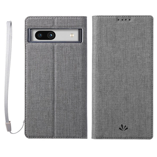 VILI DMX Series for Google Pixel 7a Card Slots Phone Case Mobile Phone PU Leather Stand Cover - Grey