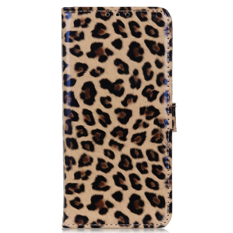 For Google Pixel 7a Leather Wallet Phone Case Leopard Print Smartphone Stand Protective Cover