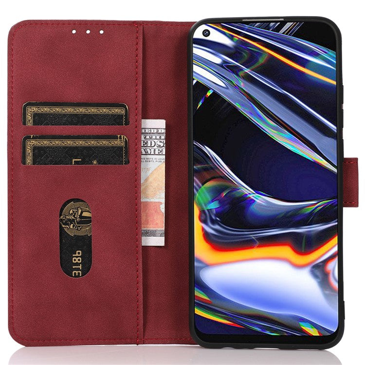 KHAZNEH For Google Pixel 7a Wallet Phone Case PU Leather Magnetic Closure Stand Cover - Red