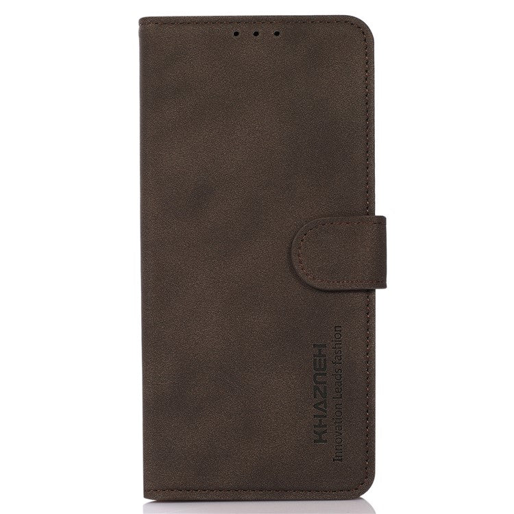 KHAZNEH For Google Pixel 7a Wallet Phone Case PU Leather Magnetic Closure Stand Cover - Brown