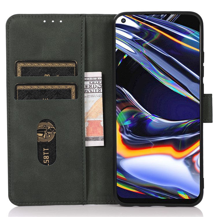 KHAZNEH For Google Pixel 7a Wallet Phone Case PU Leather Magnetic Closure Stand Cover - Green