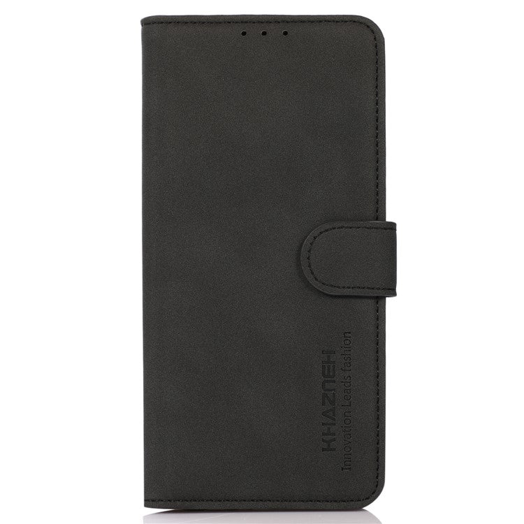 KHAZNEH For Google Pixel 7a Wallet Phone Case PU Leather Magnetic Closure Stand Cover - Black