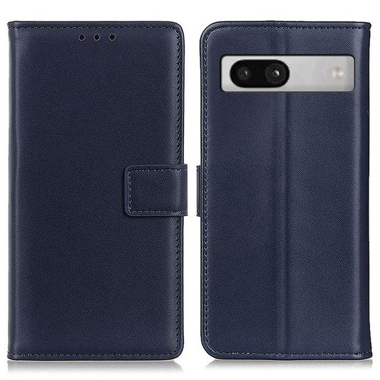 Phone Leather Case for Google Pixel 7a , Full Protection Wallet Stand Phone Cover - Blue