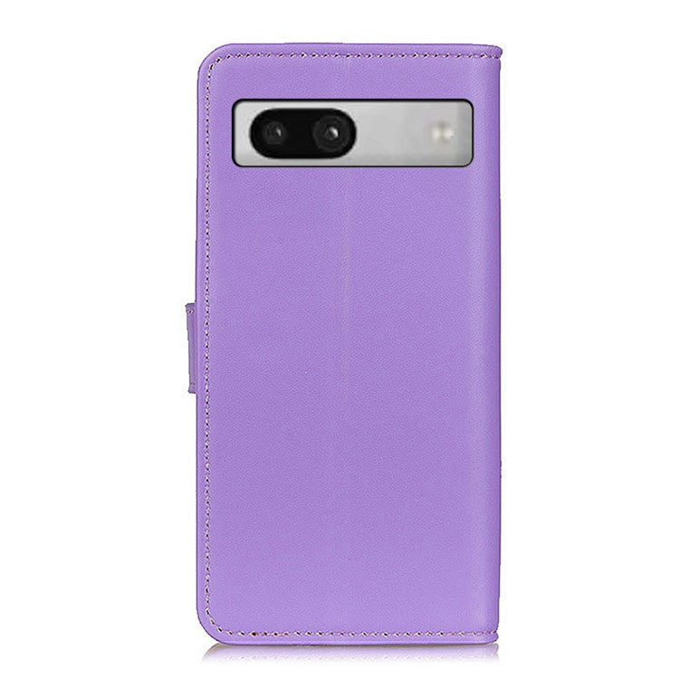 Phone Leather Case for Google Pixel 7a , Full Protection Wallet Stand Phone Cover - Purple