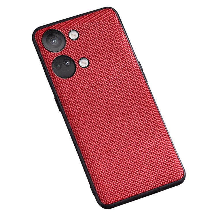 For OnePlus Nord 3 5G / Ace 2V Cell Phone Back Cover Nylon Coated Soft TPU Phone Case - Red