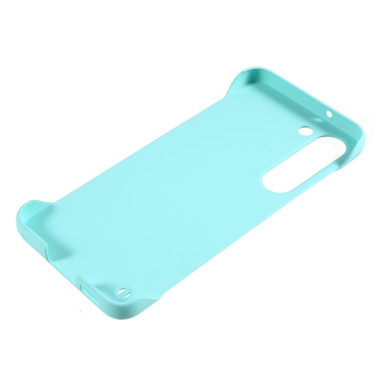 For Samsung Galaxy S22 5G Hard PC Shock Absorption Phone Case Skin-touch Frameless Cover - Light Cyan