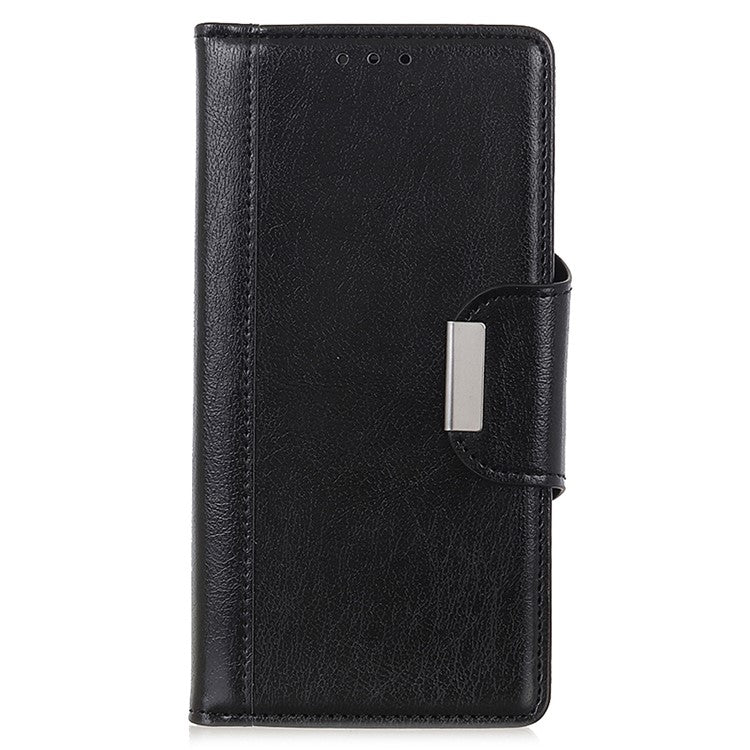Shockproof Phone Case for Google Pixel 7a PU Leather Folio Flip Cover Wallet Stand Phone Protector - Black
