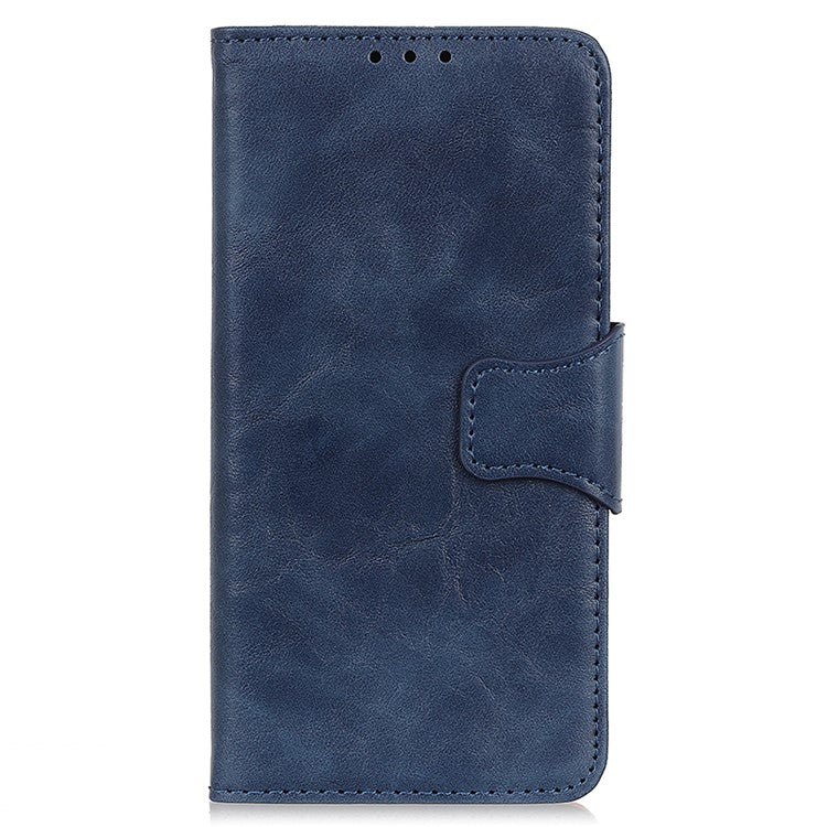 Phone Leather Case for Google Pixel 7a Wallet Phone Case Crazy Horse Texture Phone Cover - Blue
