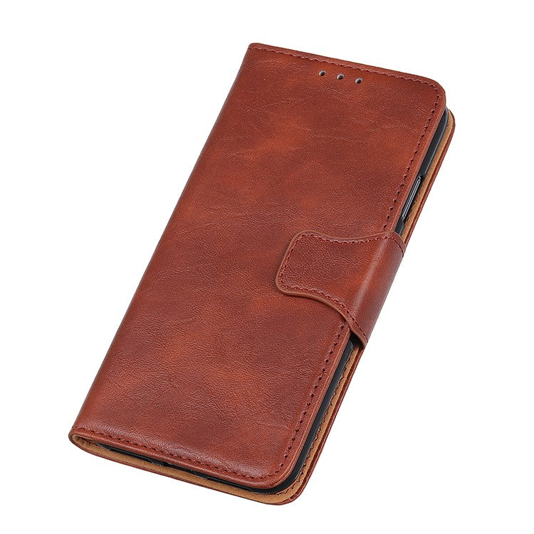 Phone Leather Case for Google Pixel 7a Wallet Phone Case Crazy Horse Texture Phone Cover - Brown