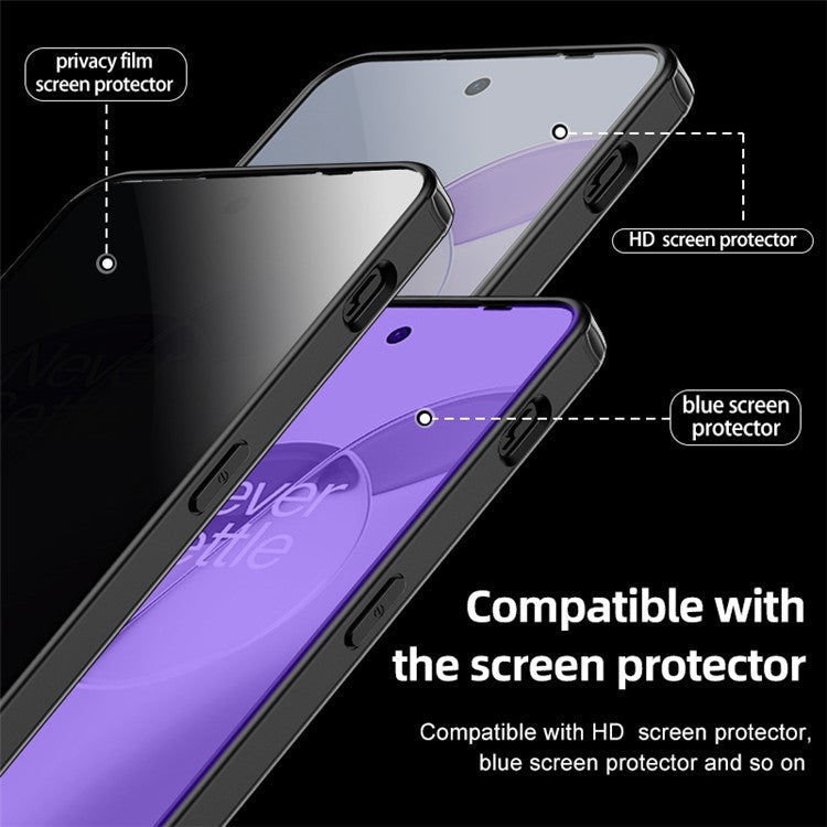For OnePlus Nord 3 5G / Ace 2V Mobile Phone Case Hard PC Soft TPU Air Cushion Protective Cover - Transparent