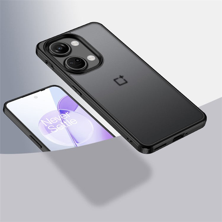 For OnePlus Nord 3 5G / Ace 2V Mobile Phone Case Hard PC Soft TPU Air Cushion Protective Cover - Black