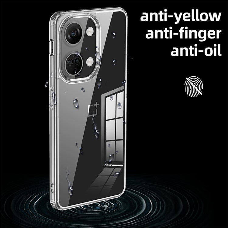 For OnePlus Nord 3 5G / Ace 2V Mobile Phone Case Hard PC Soft TPU Air Cushion Protective Cover - Black