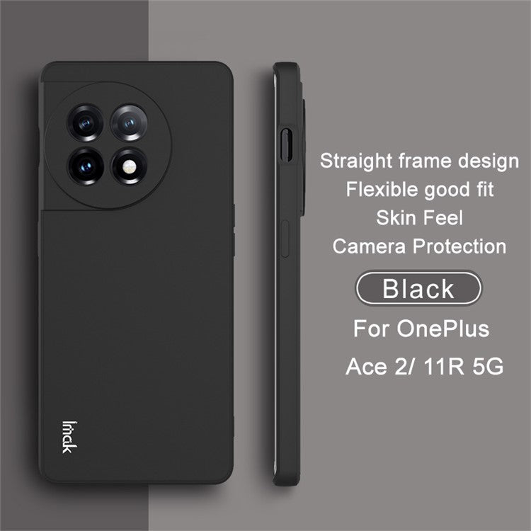 IMAK UC-4 Series For OnePlus Ace 2 5G / 11R 5G Phone Case Straight Edge Anti-Drop Cell Phone TPU Cover - Black
