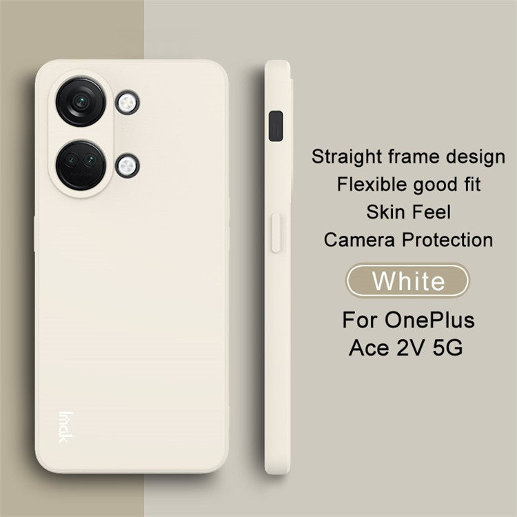 IMAK UC-4 Series Phone Case for OnePlus Nord 3 5G / Ace 2V TPU Cover Straight Edge Anti-Fall Cell Phone Shell - White