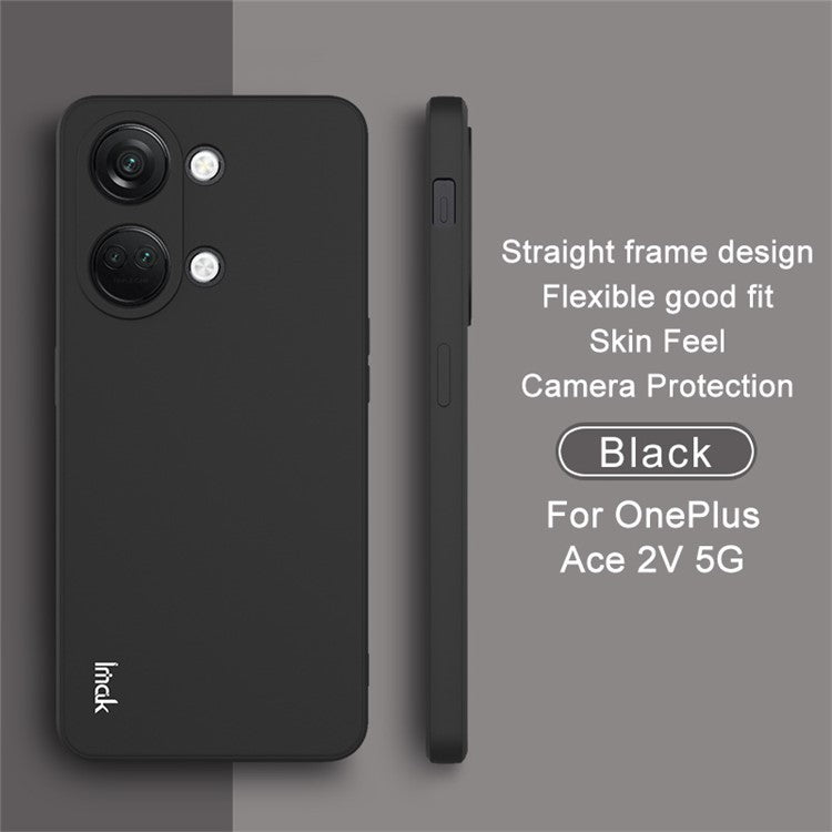IMAK UC-4 Series Phone Case for OnePlus Nord 3 5G / Ace 2V TPU Cover Straight Edge Anti-Fall Cell Phone Shell - Black