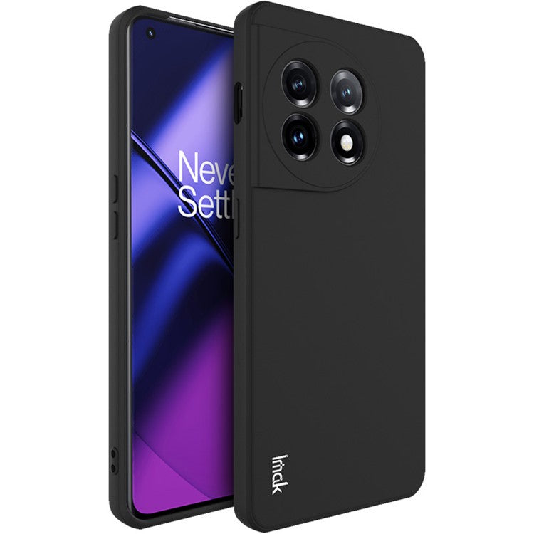 IMAK UC-4 Series Anti-Drop Slim Case for OnePlus 11 5G TPU Case Straight Edge Cell Phone Cover - Black