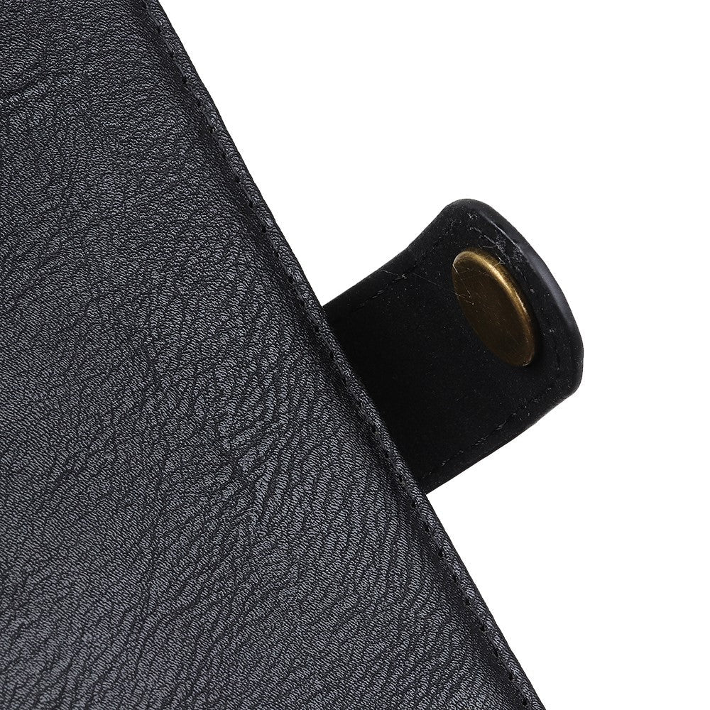 KHAZNEH For Samsung Galaxy M14 5G Phone Wallet Cover Cowhide Texture Stand Leather Case - Black