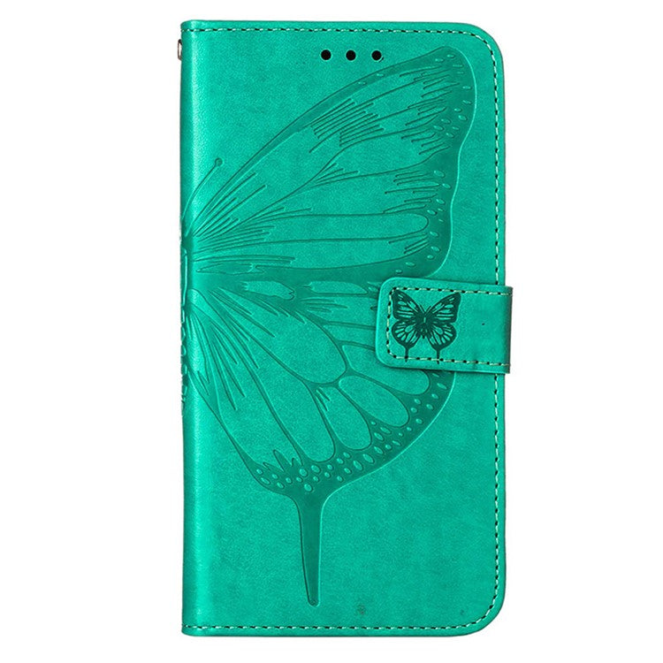 YB Imprinting Series-4 Phone Case for OnePlus Nord CE 3 Lite 5G / Nord N30 5G PU Leather Cover Imprinted Anti-Fall Wallet Case - Green