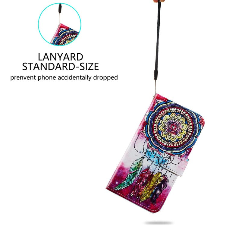 For Google Pixel 7 Pro 5G Pattern Printing PU Leather Wallet Case Stand Flip Phone Cover with Strap - Dream Catcher