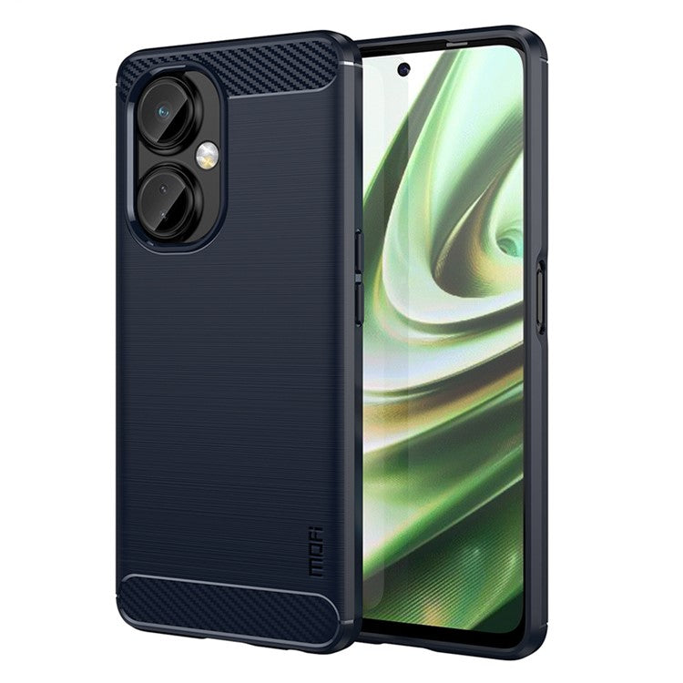 MOFI JK TPU Series-1 for OnePlus Nord CE 3 Lite 5G / Nord N30 5G TPU Cover Carbon Fiber Brushed Phone Shell - Blue