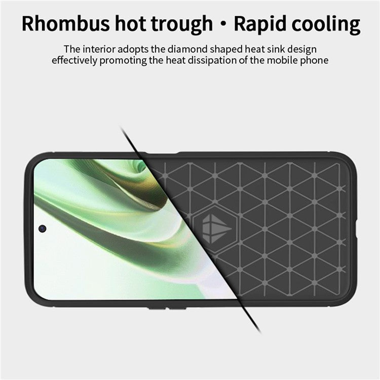 MOFI JK TPU Series-1 for OnePlus Nord CE 3 Lite 5G / Nord N30 5G TPU Cover Carbon Fiber Brushed Phone Shell - Blue