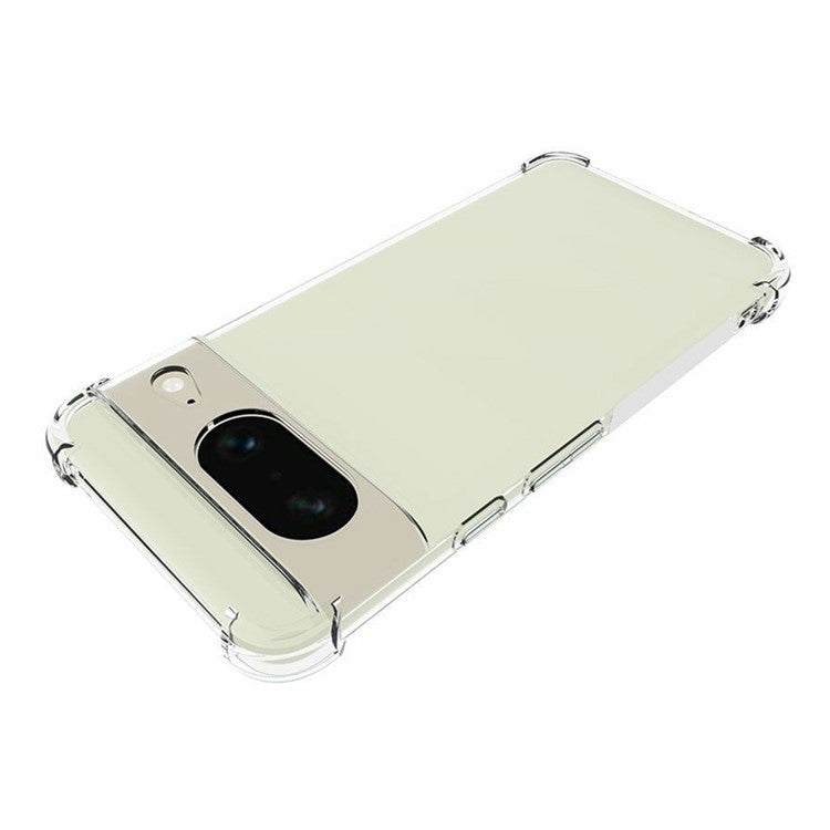 For Google Pixel 8 Anti-slip TPU Phone Case Four Corner Airbag Shockproof Transparent Phone Cover