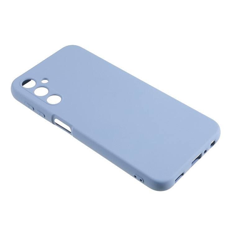 For Samsung Galaxy A24 4G (162.1 x 77.6 x 8.3mm) Precise Cutout Soft TPU Phone Case 2.0mm Liquid Silicone Texture Arc Edge Anti-drop Cover - Grey