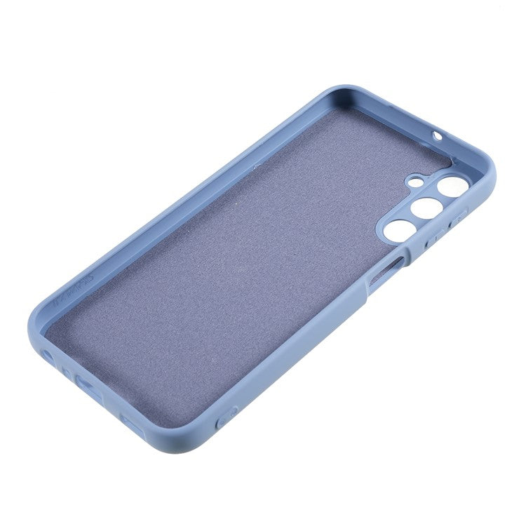 For Samsung Galaxy A24 4G (162.1 x 77.6 x 8.3mm) Precise Cutout Soft TPU Phone Case 2.0mm Liquid Silicone Texture Arc Edge Anti-drop Cover - Grey