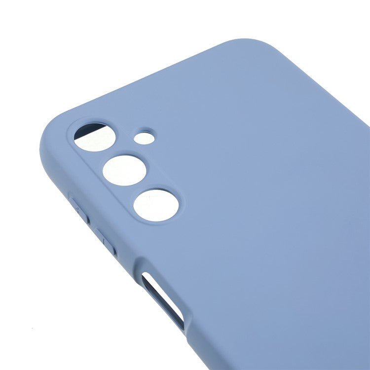For Samsung Galaxy A24 4G (162.1 x 77.6 x 8.3mm) Precise Cutout Soft TPU Phone Case 2.0mm Liquid Silicone Texture Arc Edge Anti-drop Cover - Grey