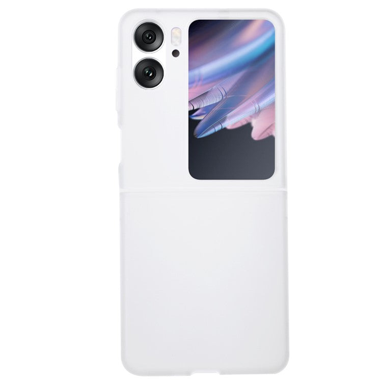 Shockproof Phone Case for Oppo Find N2 Flip 5G Anti-Drop Hard PC Matte Phone Cover - Transparent