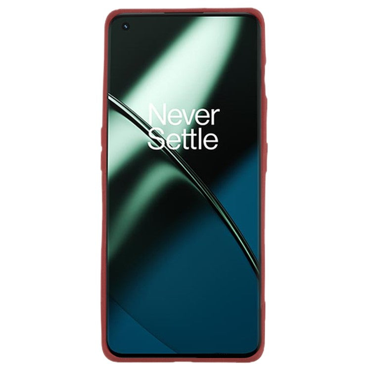 Soft TPU Phone Case for OnePlus 11 5G , Double-Sided Matte Protective Phone Cover - Wine Red