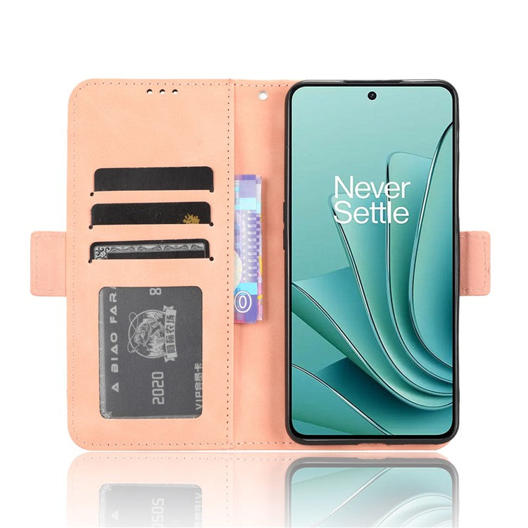 For OnePlus Nord 3 5G / Ace 2V Phone Leather Case Multiple Card Slots Phone Cover with Wallet Stand - Pink