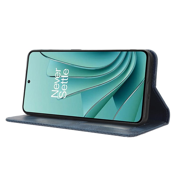 For OnePlus Nord 3 5G / Ace 2V Retro Phone Case PU Leather+TPU Phone Cover with Wallet Stand - Blue