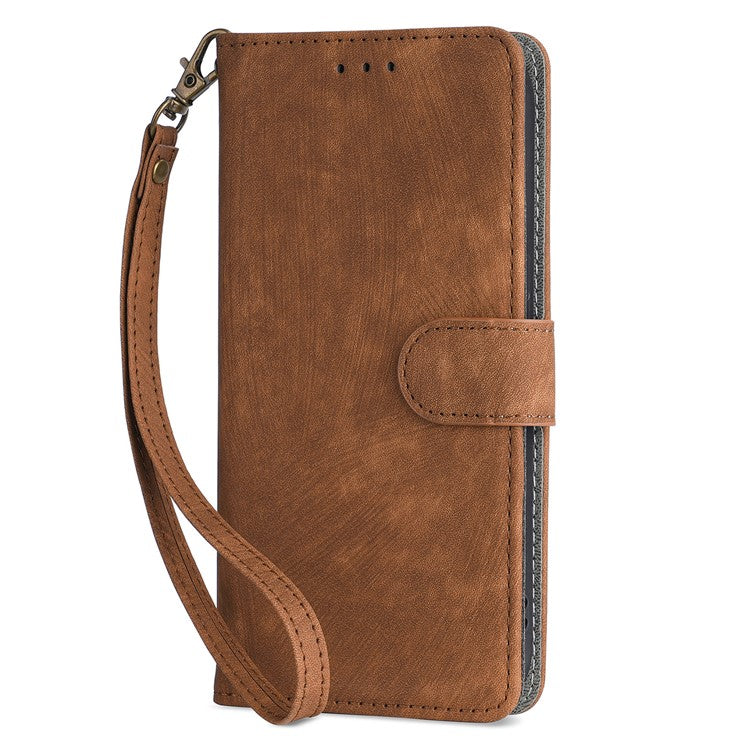 For Honor 70 Lite 5G / X6 4G / X8 5G / Play6C 4G Wallet Stand Leather Case RFID Blocking Phone Cover with Strap - Brown
