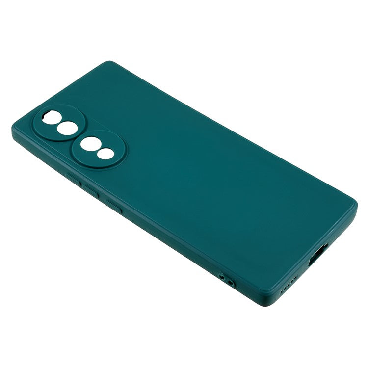 For Honor 70 5G Straight Edge TPU Phone Case Precise Cutout Camera Protection Cover - Army Green