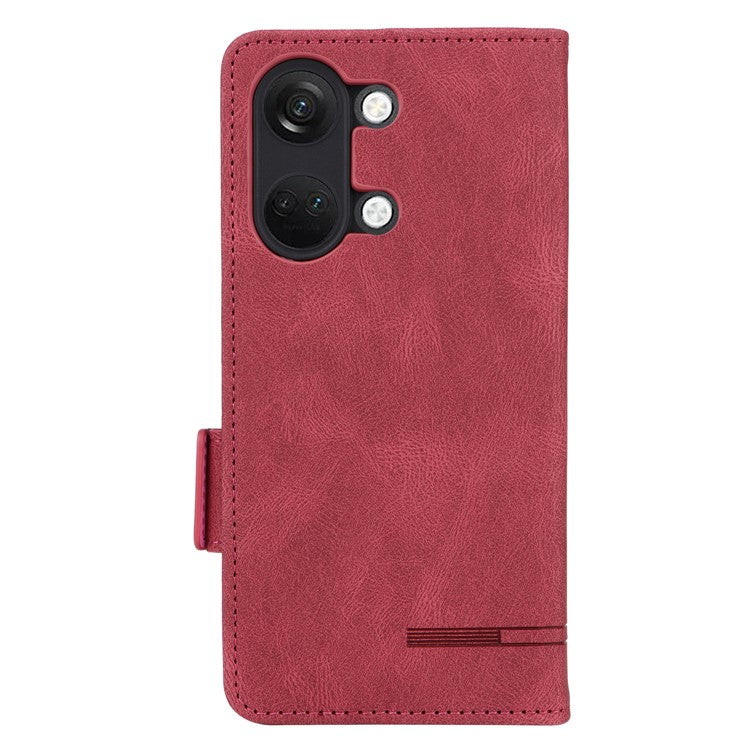 For OnePlus Nord 3 5G / Ace 2V Hardware Decor Wallet Stand Cover Magnetic PU Leather Anti-drop Case - Rose