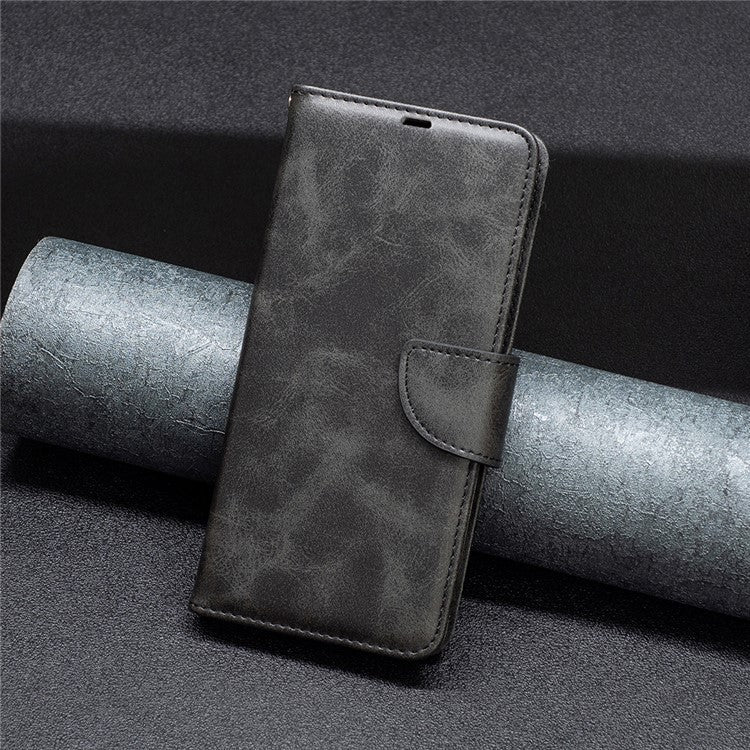 Solid Color Textured PU Leather Phone Case for Oppo Find X6 Pro , Wallet Anti-Scratch Stand Phone Cover with Strap - Black