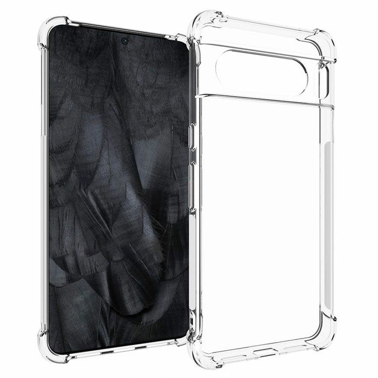 For Google Pixel 8 Pro TPU Clear Phone Case Anti-slip Four Corner Airbag Shockproof Phone Cover