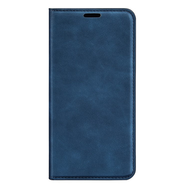 For Google Pixel 7a Magnetic Auto Closing Wallet Leather Phone Case Skin-touch Stand Anti-drop Shell - Blue