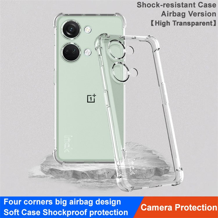 IMAK For OnePlus Nord 3 5G / Ace 2V Flexible TPU Phone Case Drop-proof Airbag Clear Back Cover - Transparent