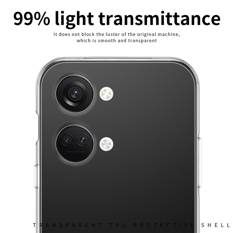 MOFI Soft TPU Phone Cover for OnePlus Nord 3 5G / Ace 2V Drop Resistant Transparent Case