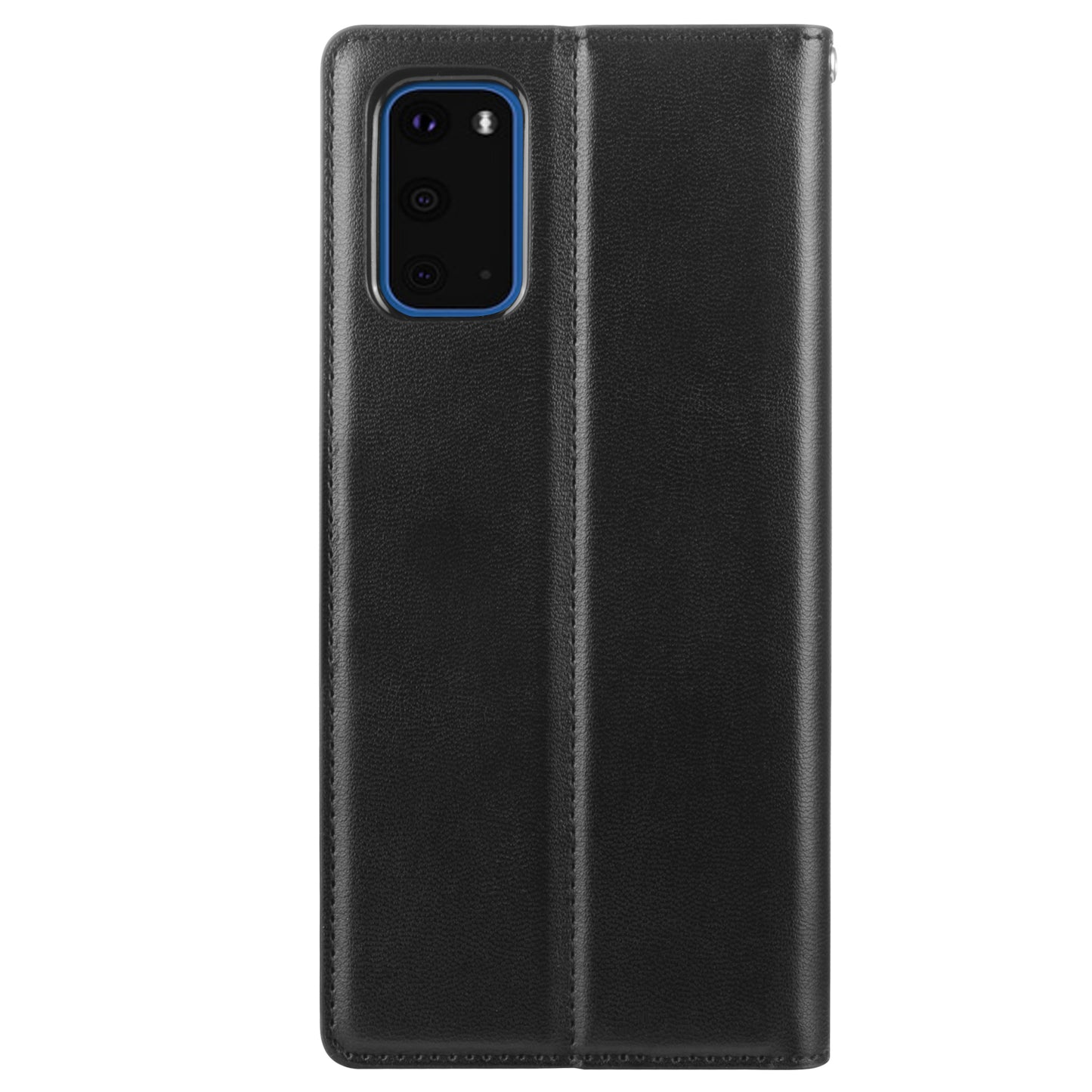HANMAN Minuo Series Stand Cover for Samsung Galaxy S20 4G / 5G PU Leather Phone Wallet Case - Black